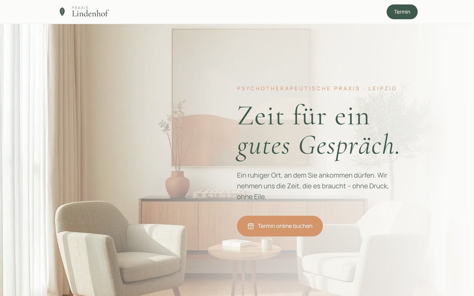 Vorschau der Demo-Website für Praxis Lindenhof